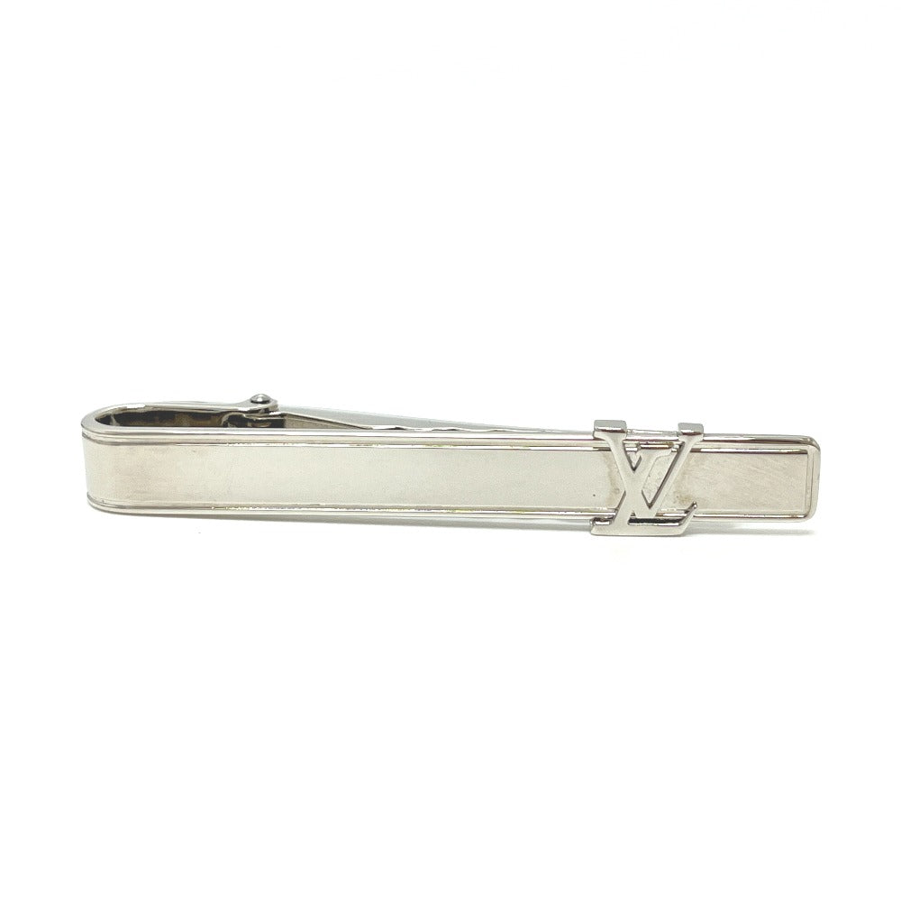 LOUIS VUITTON M61981 Pince Cravate LV Initial Tie Clip, Metal, Men's, Silver