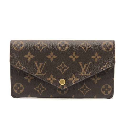 LOUIS VUITTON M62203 Portefeuille Jeanne Card Case Long Wallet Monogram Canvas Women's Rose Ballerine