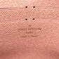 LOUIS VUITTON M62203 Portefeuille Jeanne Card Case Long Wallet Monogram Canvas Women's Rose Ballerine