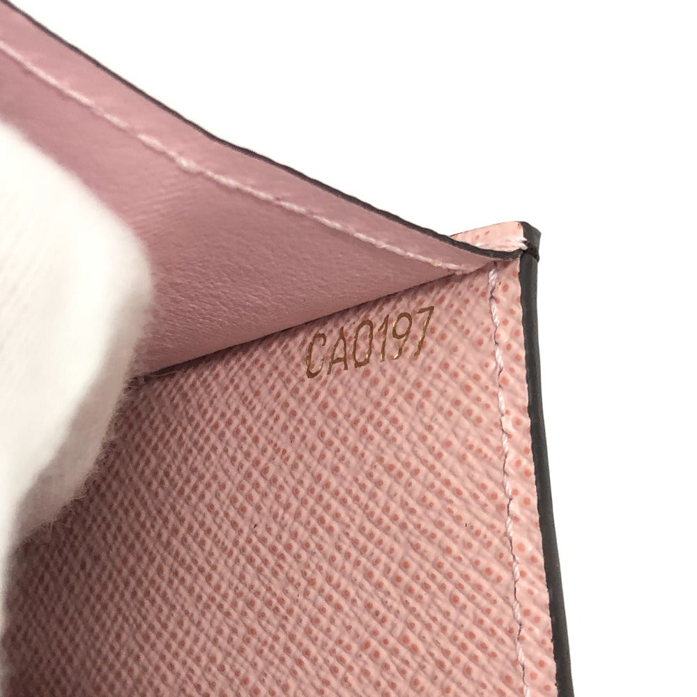 LOUIS VUITTON M62203 Portefeuille Jeanne Card Case Long Wallet Monogram Canvas Women's Rose Ballerine