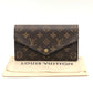 LOUIS VUITTON M62203 Portefeuille Jeanne Card Case Long Wallet Monogram Canvas Women's Rose Ballerine