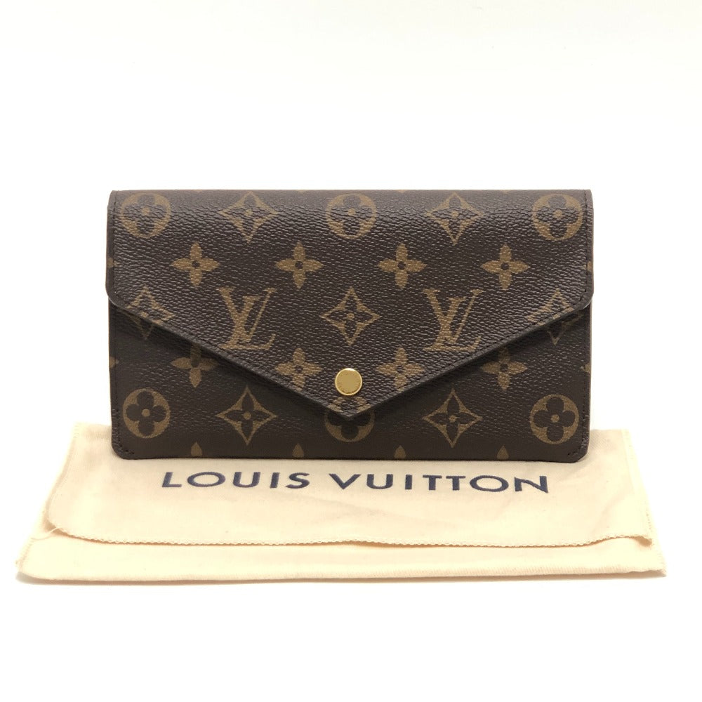 LOUIS VUITTON M62203 Portefeuille Jeanne Card Case Long Wallet Monogram Canvas Women's Rose Ballerine