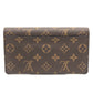 LOUIS VUITTON M62203 Portefeuille Jeanne Card Case Long Wallet Monogram Canvas Women's Rose Ballerine