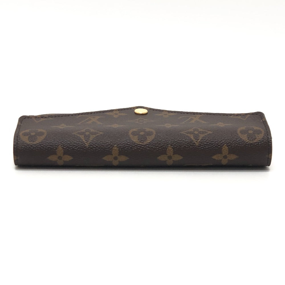LOUIS VUITTON M62203 Portefeuille Jeanne Card Case Long Wallet Monogram Canvas Women's Rose Ballerine