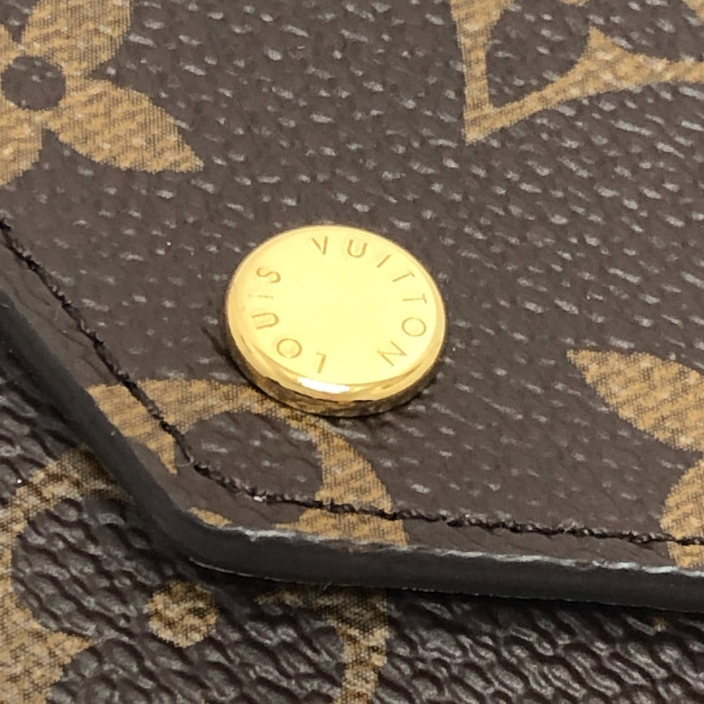 LOUIS VUITTON M62203 Portefeuille Jeanne Card Case Long Wallet Monogram Canvas Women's Rose Ballerine
