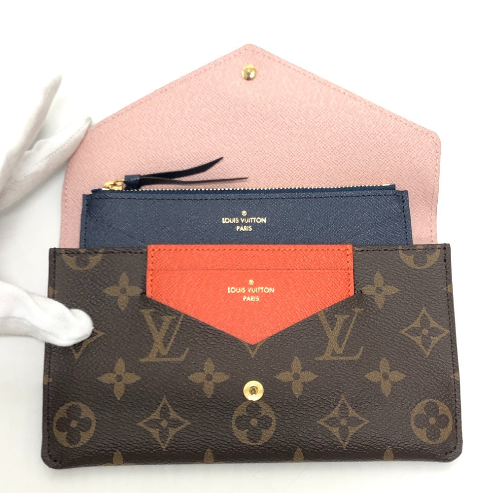 LOUIS VUITTON M62203 Portefeuille Jeanne Card Case Long Wallet Monogram Canvas Women's Rose Ballerine