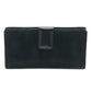 GUCCI Old Gucci Interlocking G Long Wallet, Flap Wallet, Suede/Patent Leather, Women's, Black