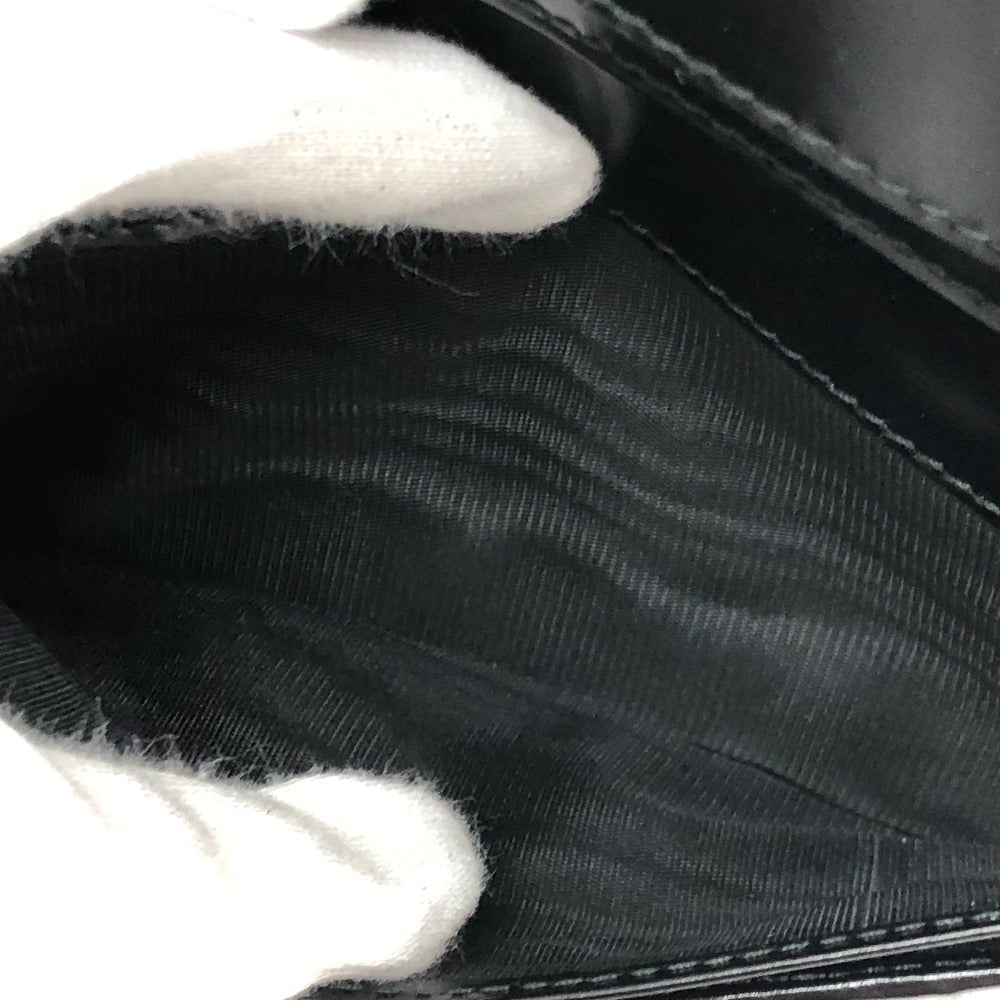 GUCCI Old Gucci Interlocking G Long Wallet, Flap Wallet, Suede/Patent Leather, Women's, Black