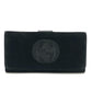 GUCCI Old Gucci Interlocking G Long Wallet, Flap Wallet, Suede/Patent Leather, Women's, Black