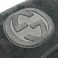 GUCCI Old Gucci Interlocking G Long Wallet, Flap Wallet, Suede/Patent Leather, Women's, Black