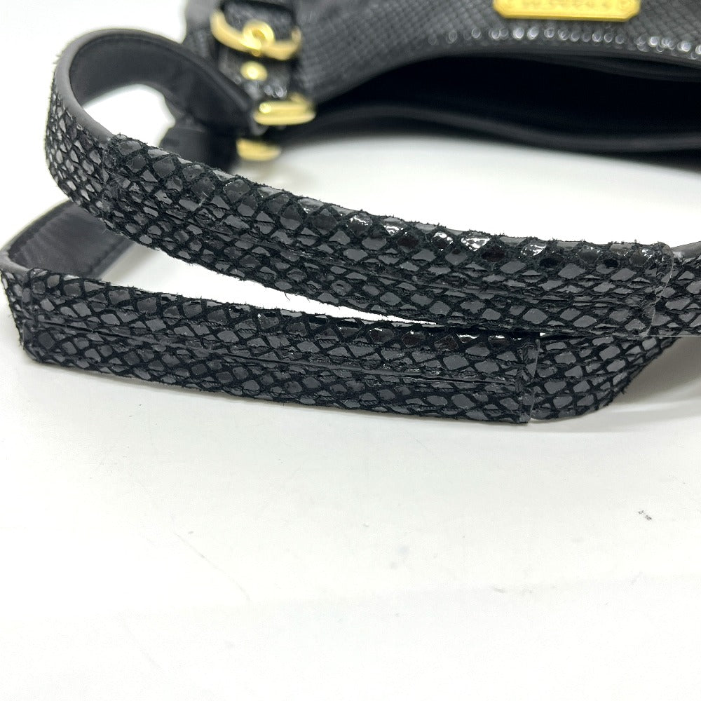 COACH F19453 ロゴプレート 肩掛け カバン バッグ ハンドバッグ レザー レディース ブラック