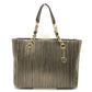 BVLGARI Monete Nappa Plisse Bag, Chain Shoulder Bag, Tote Bag, Leather, Women's, Gold