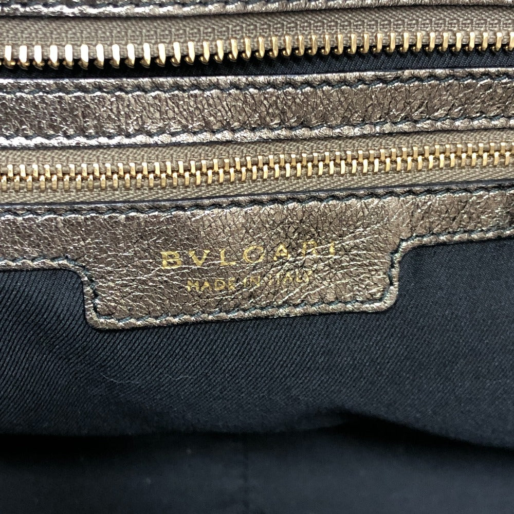BVLGARI Monete Nappa Plisse Bag, Chain Shoulder Bag, Tote Bag, Leather, Women's, Gold