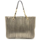 BVLGARI Monete Nappa Plisse Bag, Chain Shoulder Bag, Tote Bag, Leather, Women's, Gold