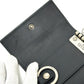 GUCCI 428781 Embossed Logo Keychain Key Ring 6-Key Case Leather Women's Black