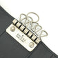 GUCCI 428781 Embossed Logo Keychain Key Ring 6-Key Case Leather Women's Black