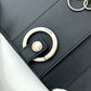 GUCCI 428781 Embossed Logo Keychain Key Ring 6-Key Case Leather Women's Black
