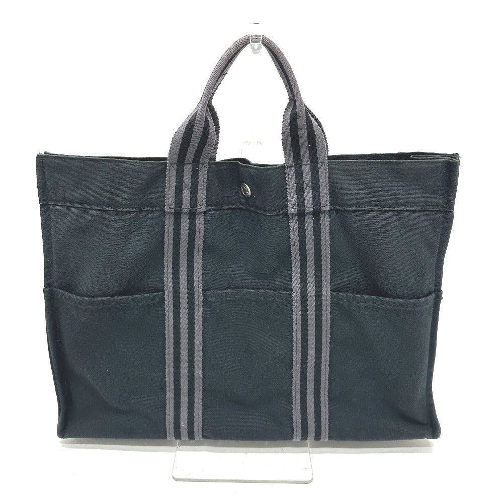 HERMES フールトゥトートMM カバン トートバッグ キャンバス レディース ブラック