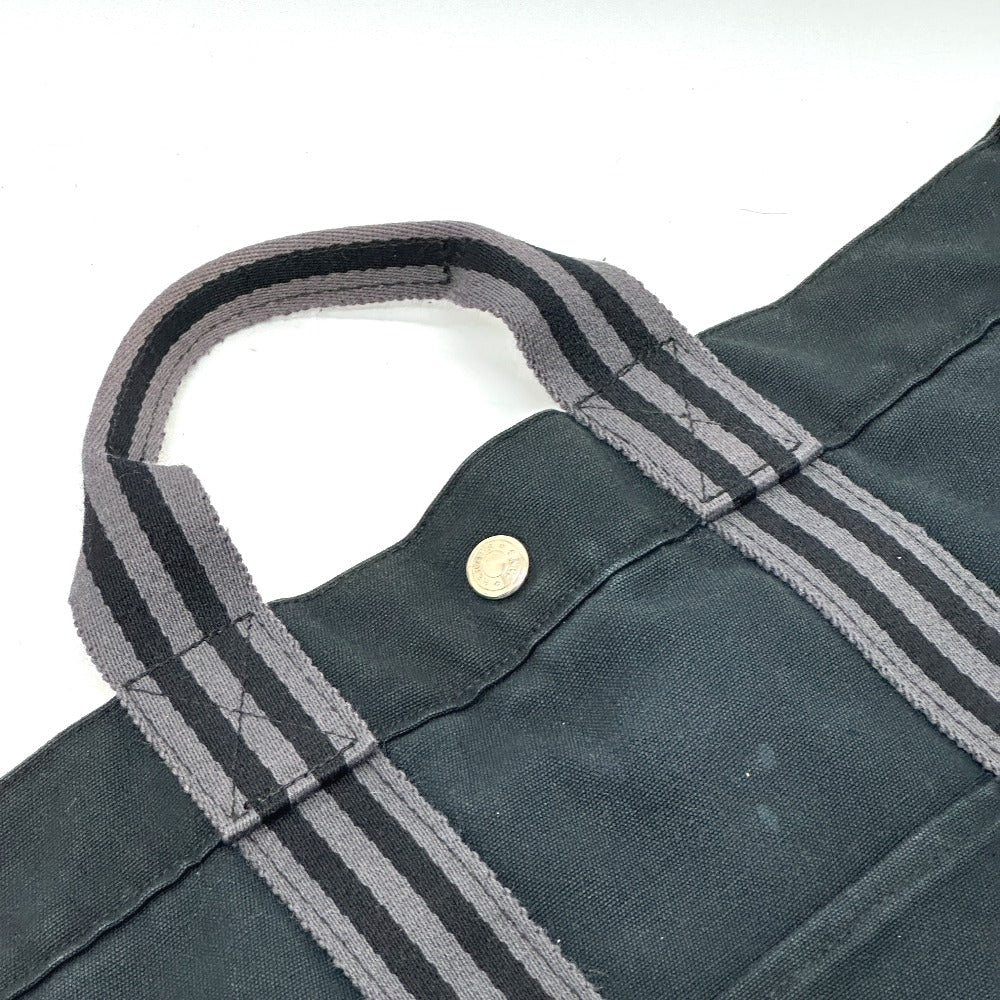 HERMES フールトゥトートMM カバン トートバッグ キャンバス レディース ブラック