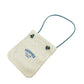 HERMES Logo Aline PM Shoulder Bag Canvas Women's Beige x Blue