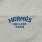 HERMES Logo Aline PM Shoulder Bag Canvas Women's Beige x Blue