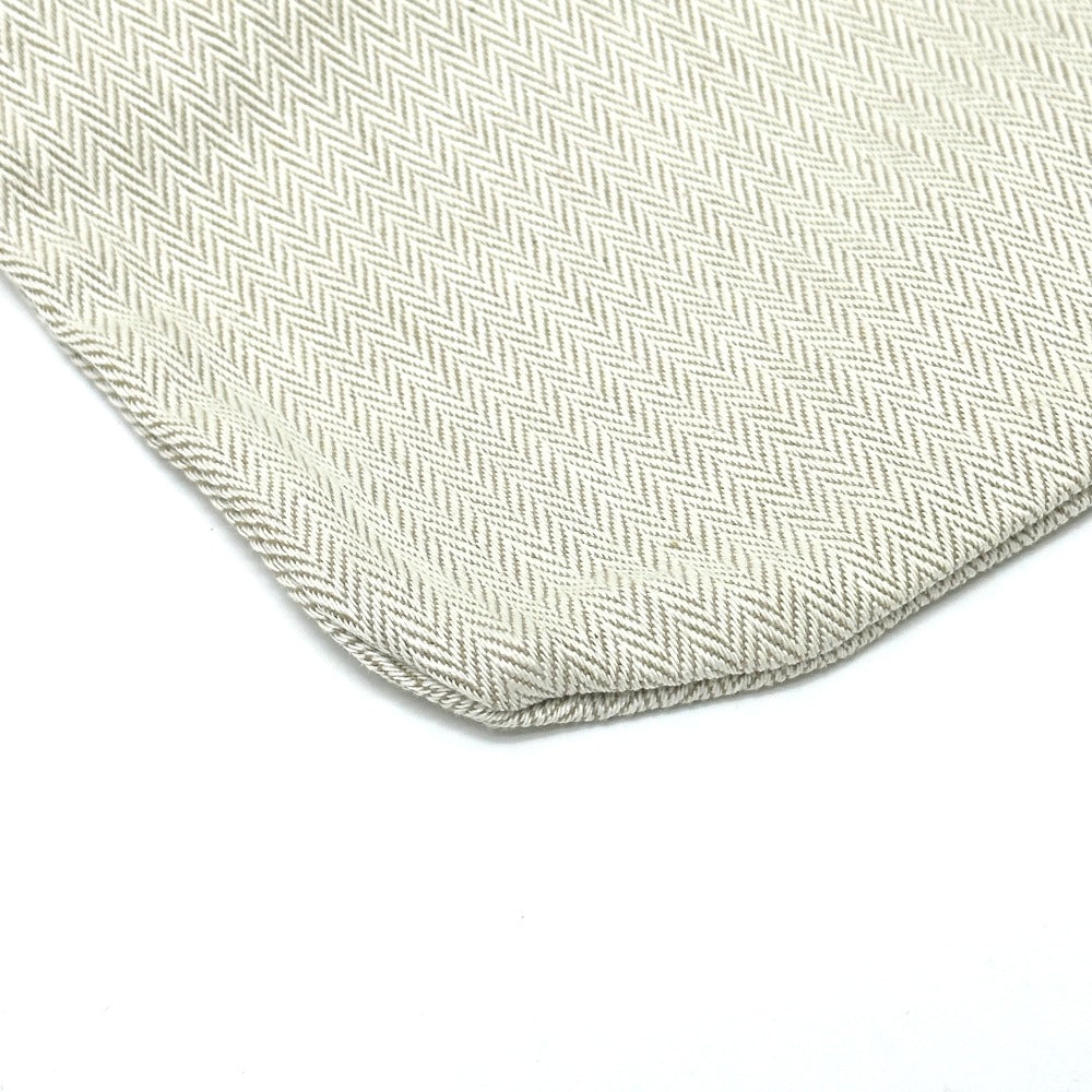 HERMES Logo Aline PM Shoulder Bag Canvas Women's Beige x Blue