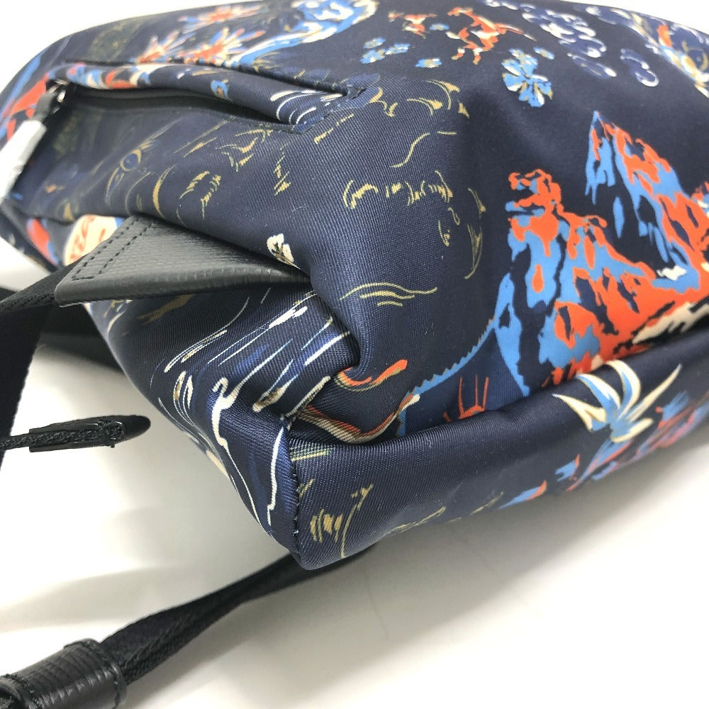 BALLY 6231718 nature 総柄 2WAY バックパック カバン バッグ リュックサック ナイロン/レザー メンズ ブルー