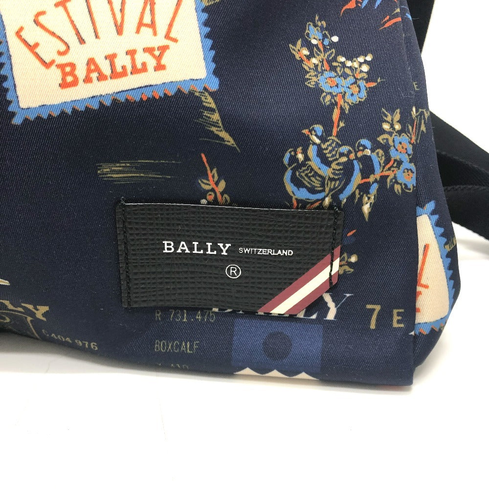 BALLY 6231718 nature 総柄 2WAY バックパック カバン バッグ リュックサック PVCコーティングワイヤー/ナイロンキャンバス ユニセックス ブルー