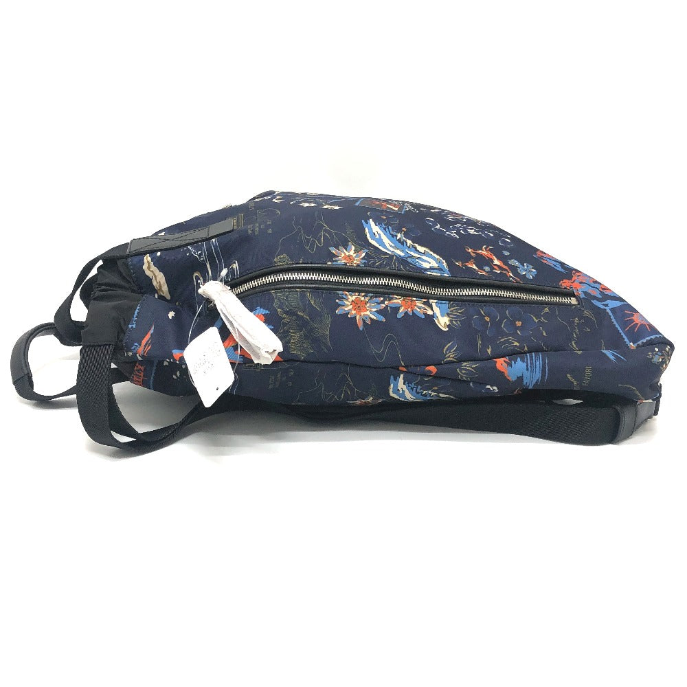 BALLY 6231718 nature 総柄 2WAY バックパック カバン バッグ リュックサック PVCコーティングワイヤー/ナイロンキャンバス ユニセックス ブルー