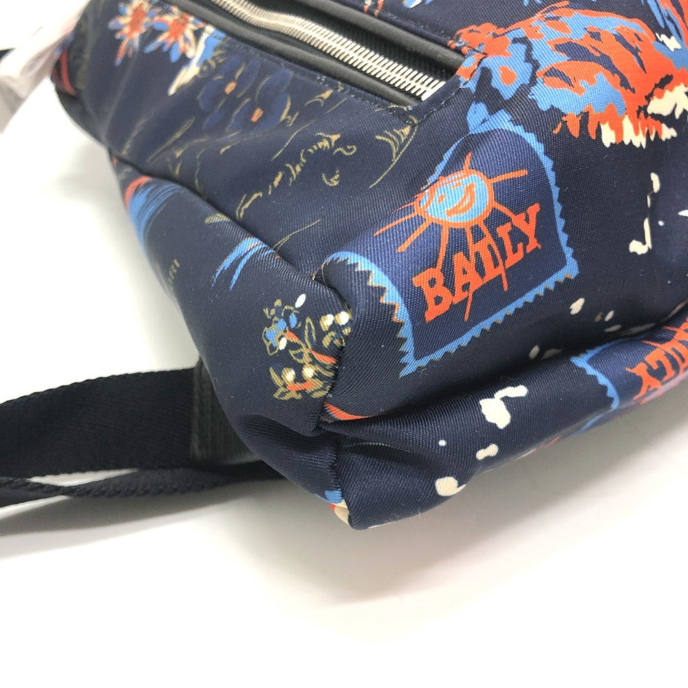 BALLY 6231718 nature 総柄 2WAY バックパック カバン バッグ リュックサック PVCコーティングワイヤー/ナイロンキャンバス ユニセックス ブルー