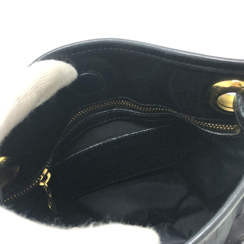 HUNTING WORLD ロゴ ポシェット カバン バッグ ショルダーバッグ ナイロン/レザー レディース ブラック