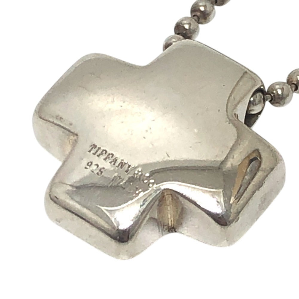 TIFFANY&Co. Roman Cross Ball Chain Accessory Necklace SV925 Women's Silver