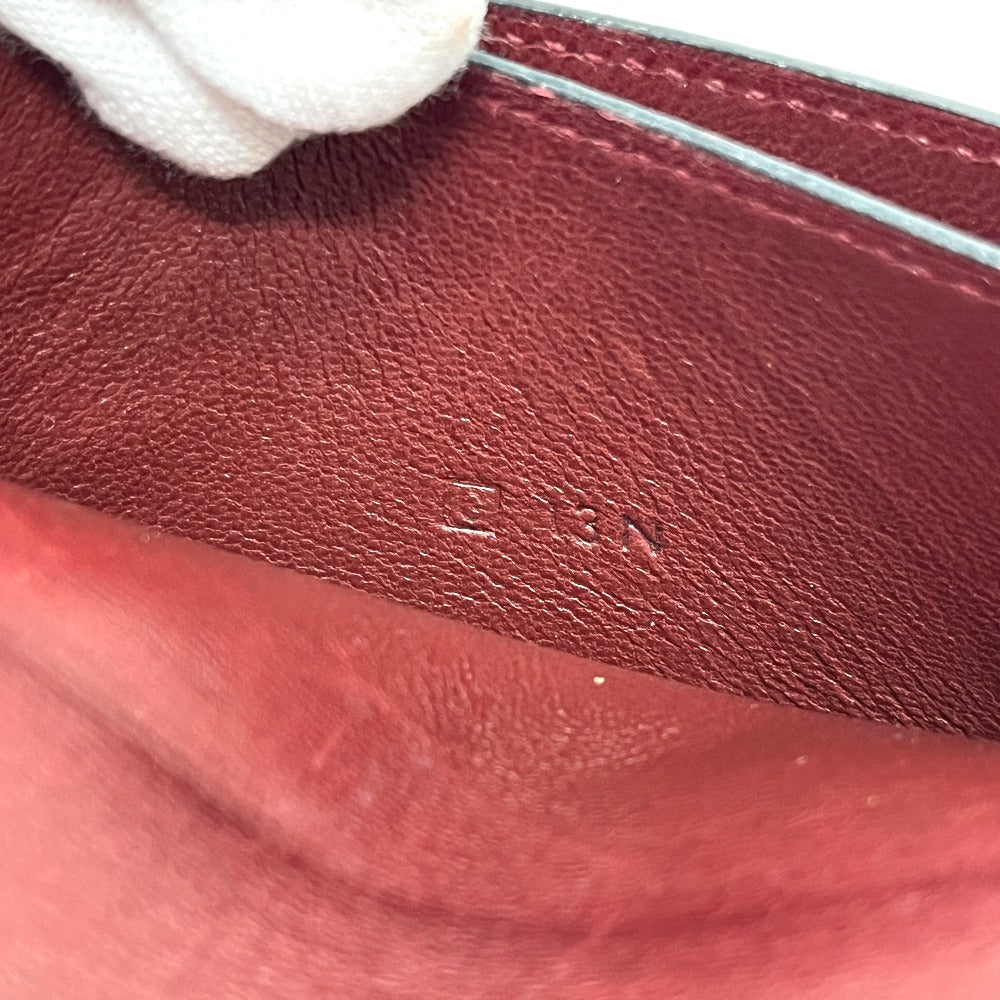 HERMES セリエ 名刺入れ カードケース レザー レディース ルージュアッシュ シルバー金具