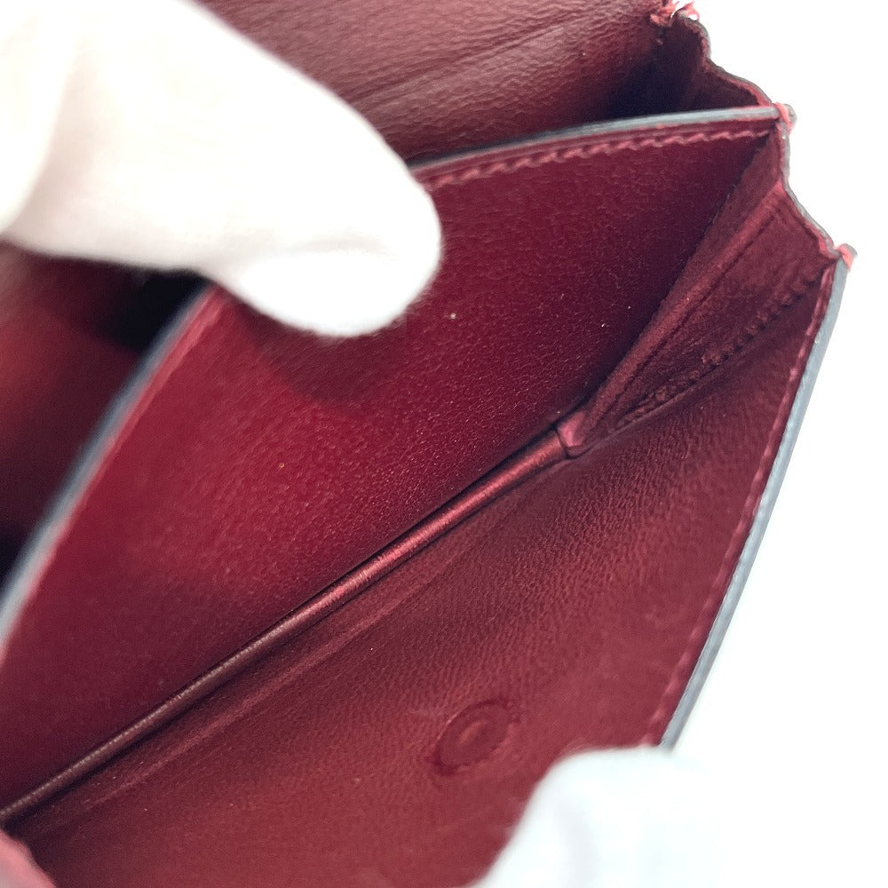 HERMES セリエ 名刺入れ カードケース レザー レディース ルージュアッシュ シルバー金具