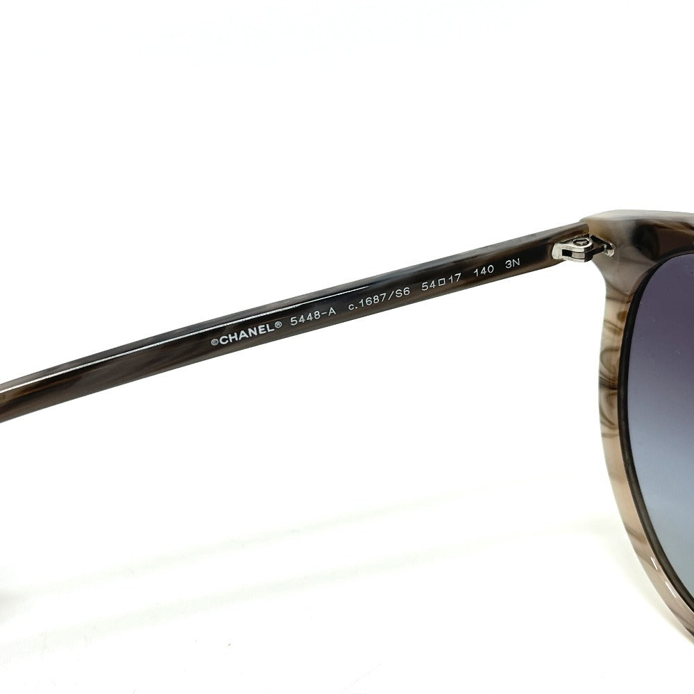CHANEL 5448-A グラデーション アイウェア サングラス プラスチック レディース グレー