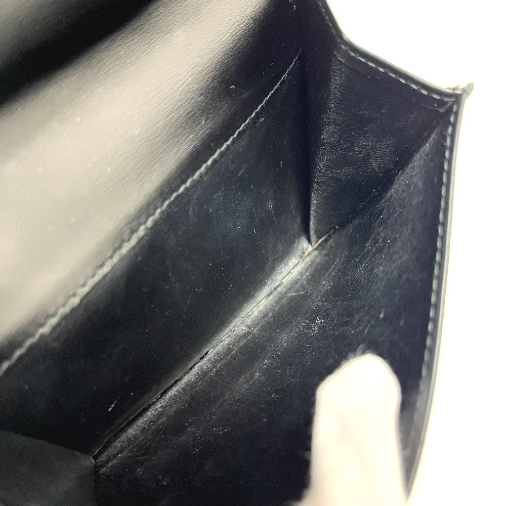 CARTIER Panthère Short Wallet, 3-fold wallet, Leather, Women's, Black