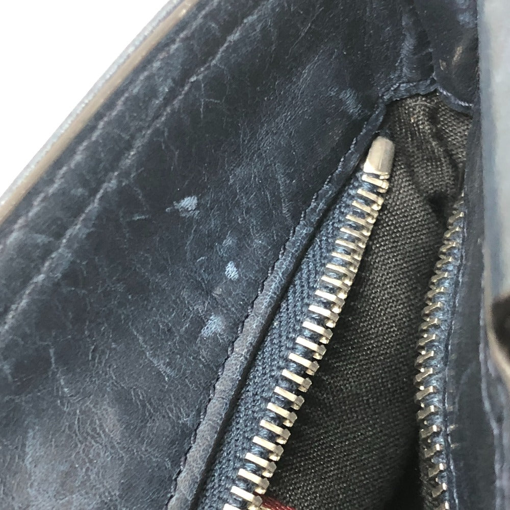 BALLY フラット カバン 調節可能 斜め掛け バッグ ショルダーバッグ レザー ユニセックス ネイビー
