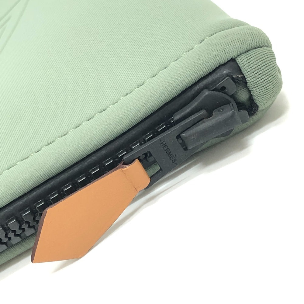 HERMES ネオバン タラサ PM タラサPM 小物 収納 小物入れ フラット ポーチ ナイロン レディース カーキ