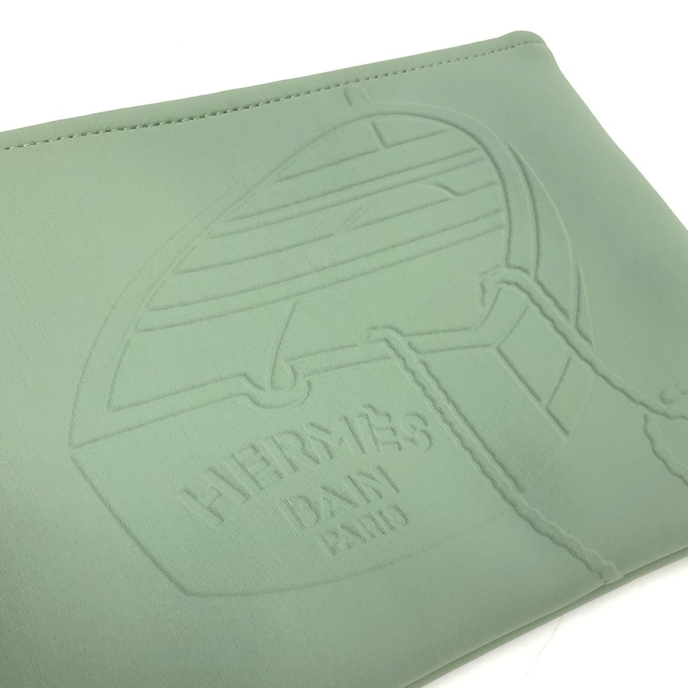 HERMES ネオバン タラサ PM タラサPM 小物 収納 小物入れ フラット ポーチ ナイロン レディース カーキ