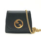 GUCCI 725219 ブロンディ ミディアム チェーンウォレット 財布 カバン ロゴ ショルダーバッグ レザー レディース ブラック