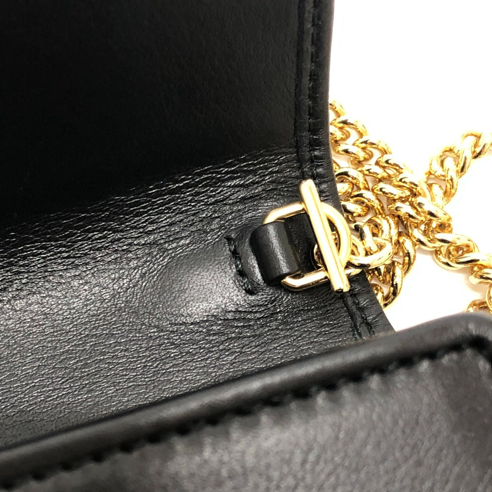 GUCCI 725219 ブロンディ ミディアム チェーンウォレット 財布 カバン ロゴ ショルダーバッグ レザー レディース ブラック