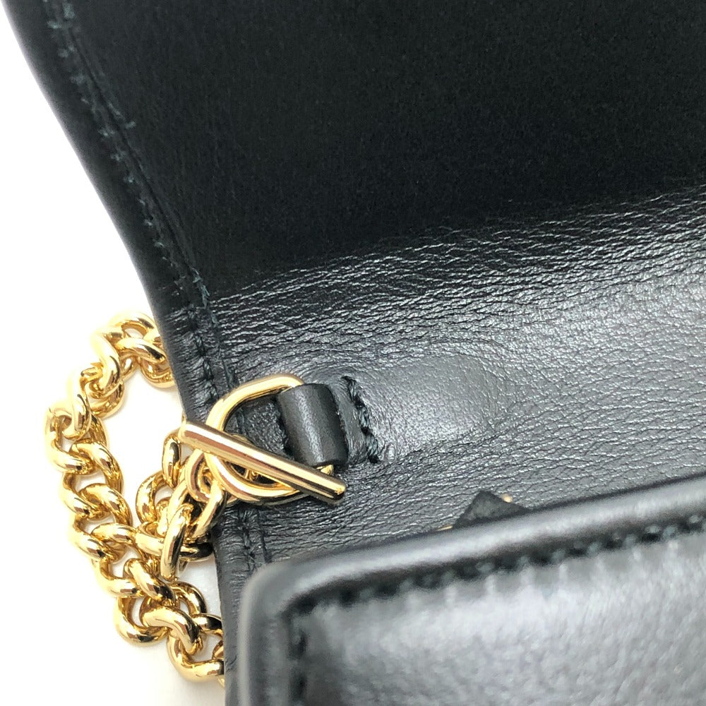 GUCCI 725219 ブロンディ ミディアム チェーンウォレット 財布 カバン ロゴ ショルダーバッグ レザー レディース ブラック