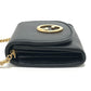 GUCCI 725219 ブロンディ ミディアム チェーンウォレット 財布 カバン ロゴ ショルダーバッグ レザー レディース ブラック