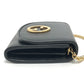 GUCCI 725219 ブロンディ ミディアム チェーンウォレット 財布 カバン ロゴ ショルダーバッグ レザー レディース ブラック