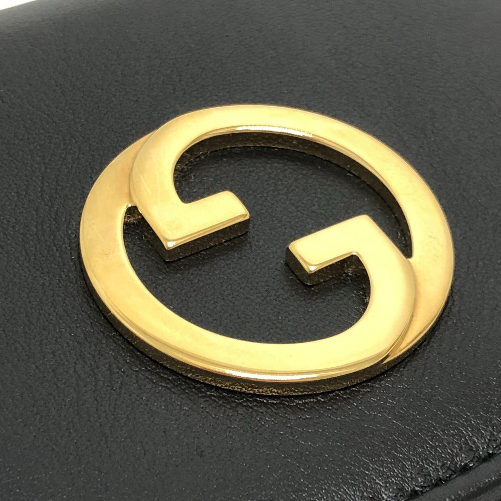 GUCCI 725219 ブロンディ ミディアム チェーンウォレット 財布 カバン ロゴ ショルダーバッグ レザー レディース ブラック