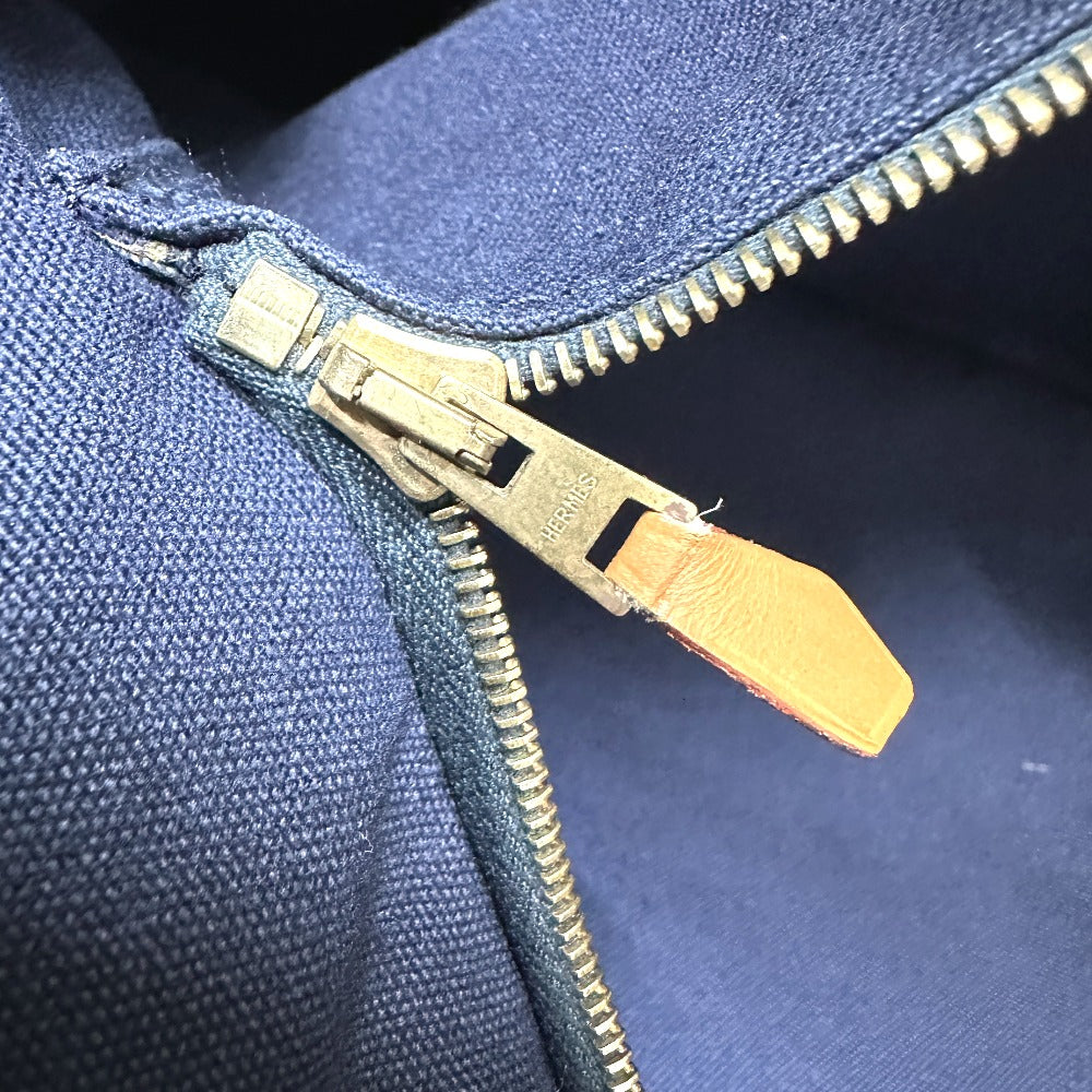 HERMES フールトゥGM カバン トートバッグ ハンドバッグ キャンバス レディース ネイビー