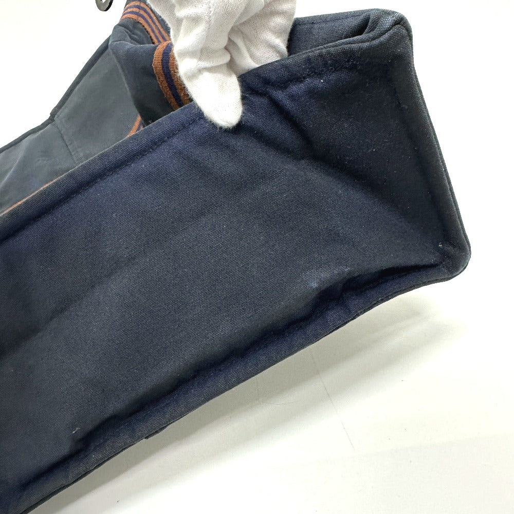 HERMES フールトゥGM カバン トートバッグ ハンドバッグ キャンバス レディース ネイビー