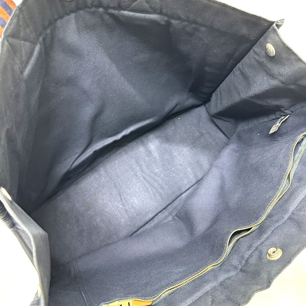 HERMES フールトゥGM カバン トートバッグ ハンドバッグ キャンバス レディース ネイビー