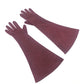 CHANEL CC Mark Logo Stitch Long Gloves Fashion Accessories gloves suede wine-red Used