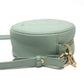 MAX&CO logo Round Crossbody Bag Shoulder Bag Leather Light blue Used